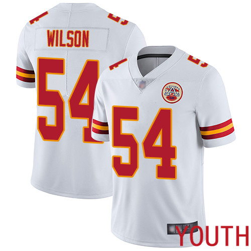 Youth Kansas City Chiefs 54 Wilson Damien White Vapor Untouchable Limited Player Nike NFL Jersey